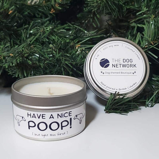4 oz. Tin Candle (100% Soy Wax) - Have a Nice POOP! (but light this first)