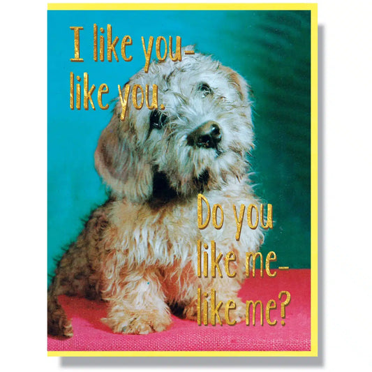 Dog-themed Greeting Card - I like you, like you