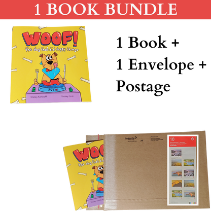 1 BOOK BUNDLE - WOOF! The Dog That Did Doggie Things - a children's book about dogs for all ages