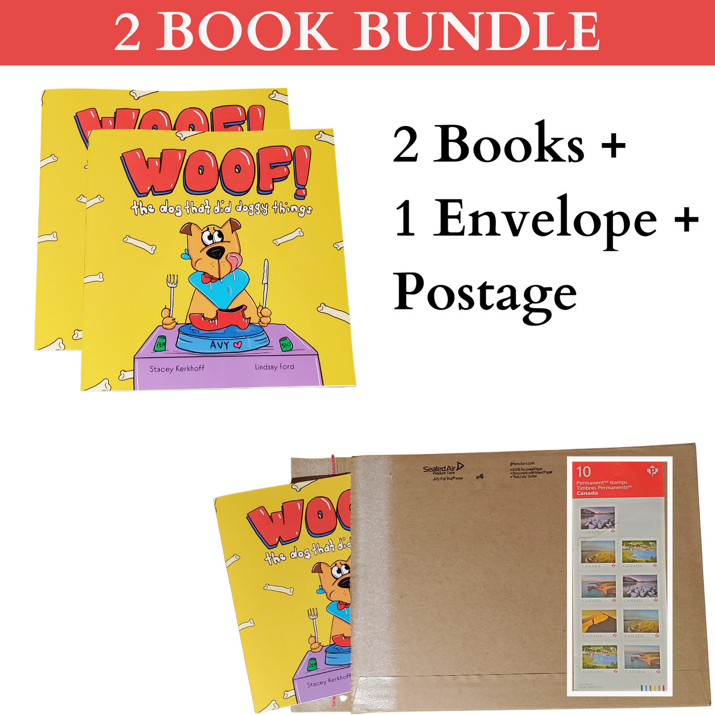2 BOOK BUNDLE - WOOF! The Dog That Did Doggie Things - a children's book about dogs for all ages
