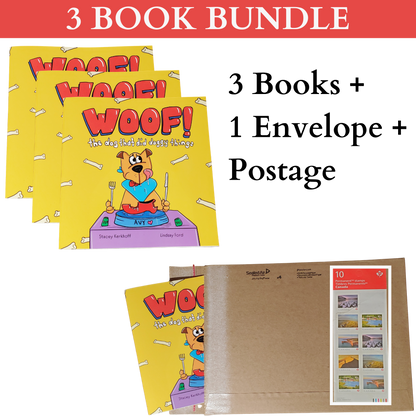 3 BOOK BUNDLE - WOOF! The Dog That Did Doggie Things - a children's book about dogs for all ages