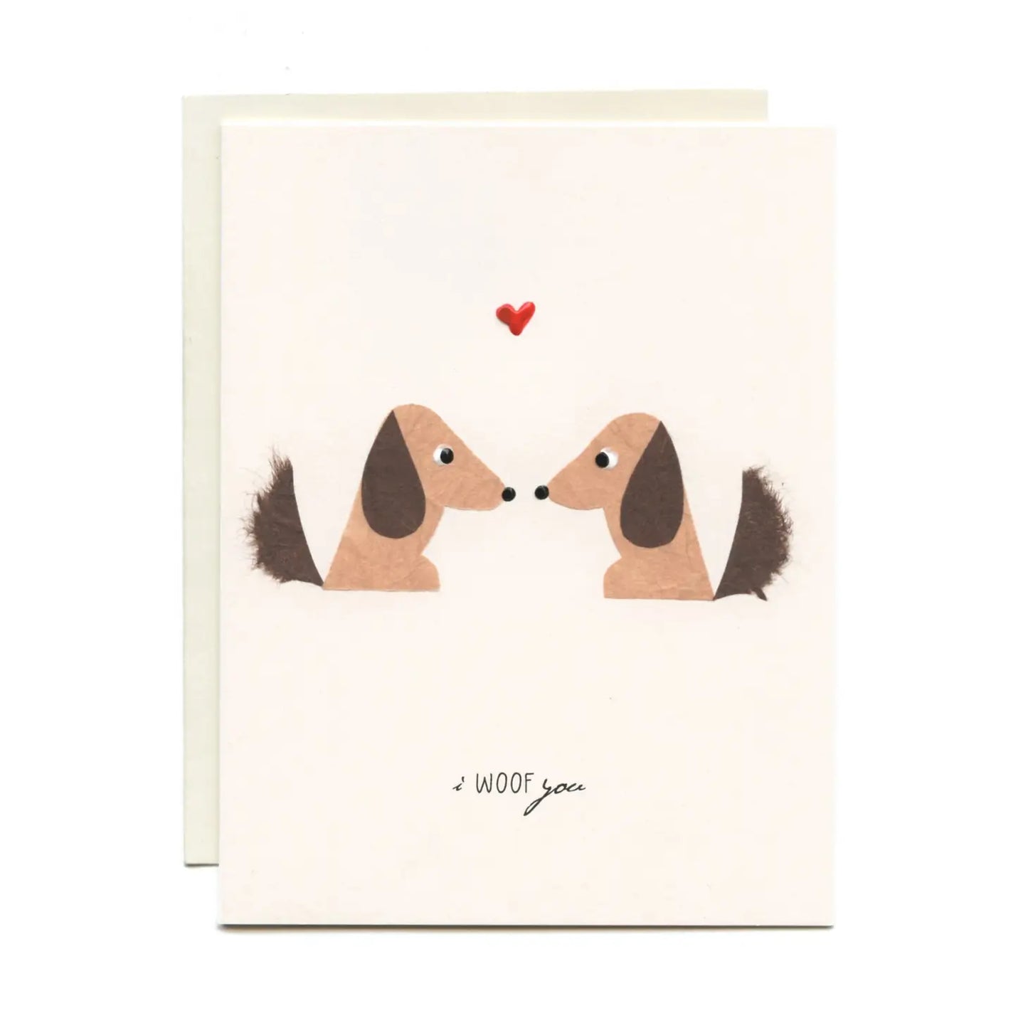 Dog-themed greeting card - I Woof You - Dogs in Love