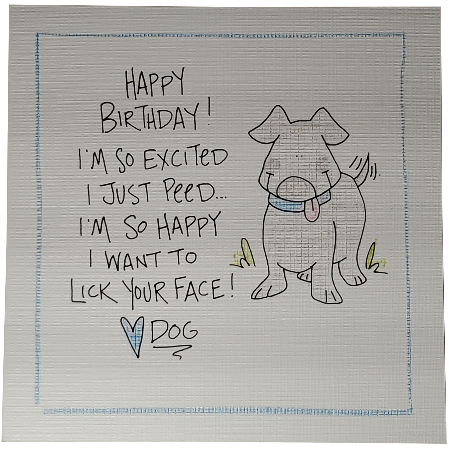 Dog-themed greeting card - Happy Birthday From Dog
