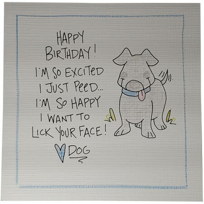 Dog-themed greeting card - Happy Birthday From Dog