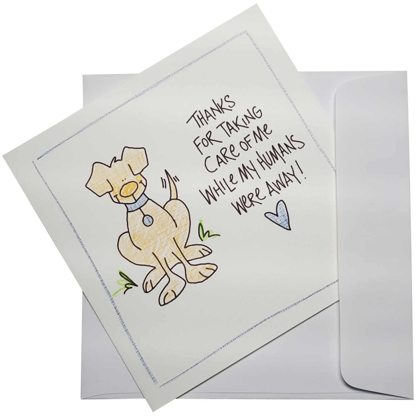 Dog-themed greeting card - Thanks for Taking Care of Me