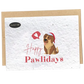 Dog-themed greeting card - Happy Pawlidays Plantable Christmas Card
