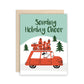 Dog-themed Greeting Card - Holiday Dog Driving - Box Set of 8 Cards