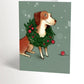 Dog-themed greeting card -  Crowned Christmas Dog