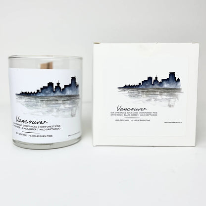 Vancouver City Water Colour Candle
